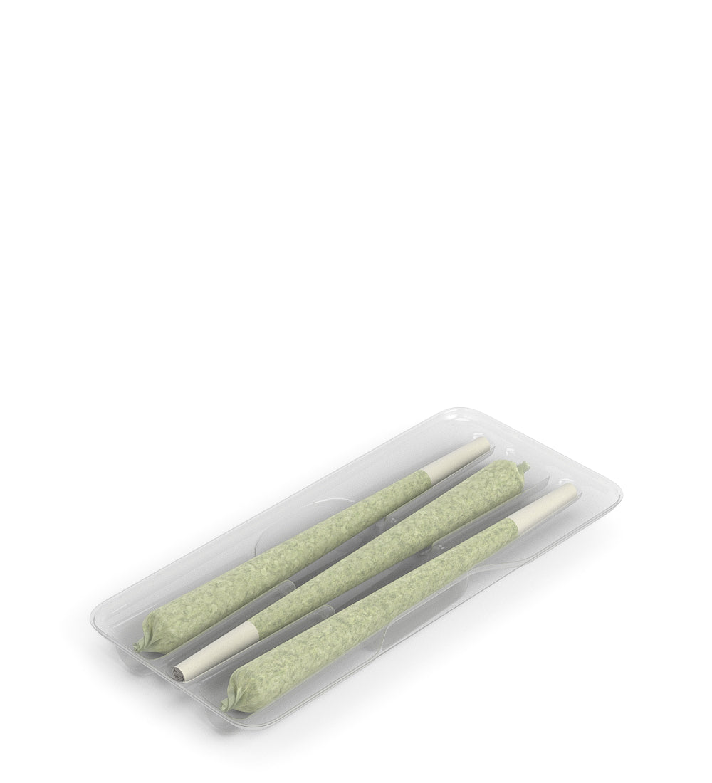 Insert Tray Box for 3 King Size Pre Rolled Cones | 109mm - Clear Plastic - 100 Count