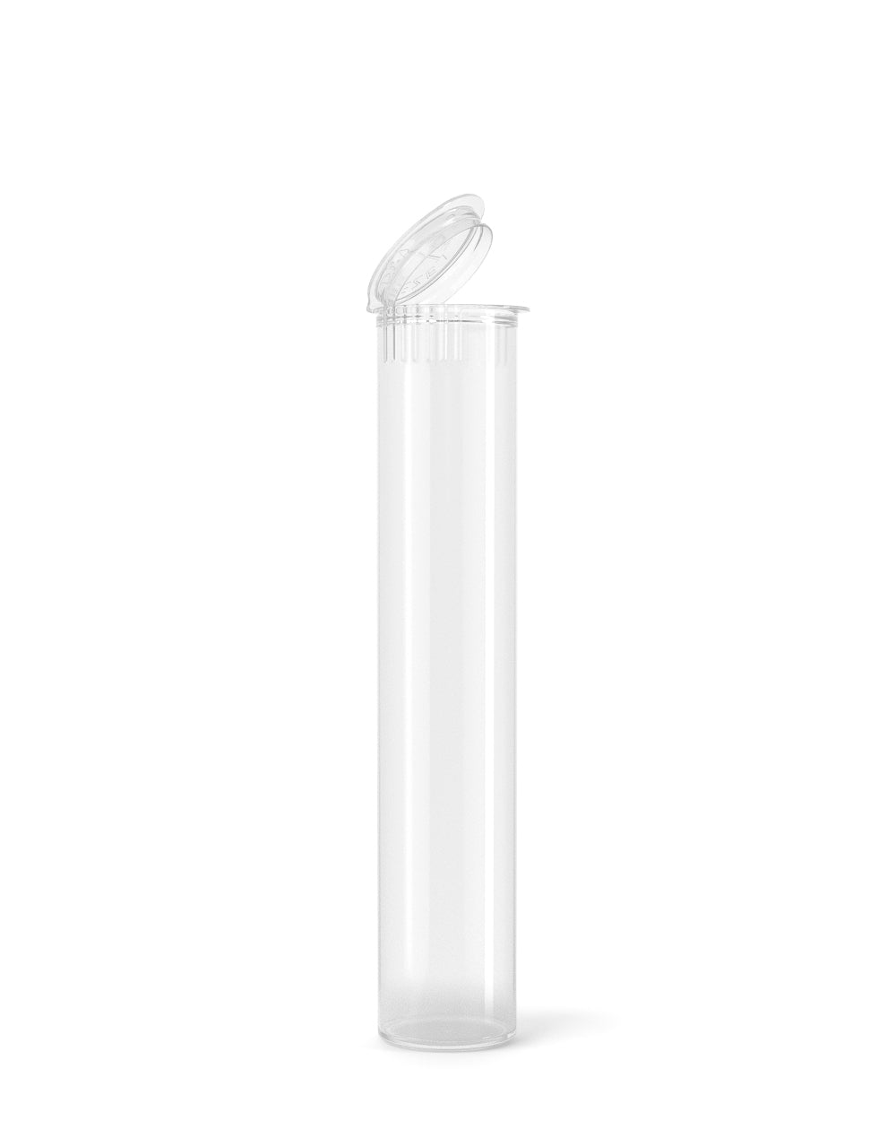 Child Resistant | 100% Biodegradable Pop Top Plastic Pre-Roll Tubes | 98mm - Clear - 1000 Count