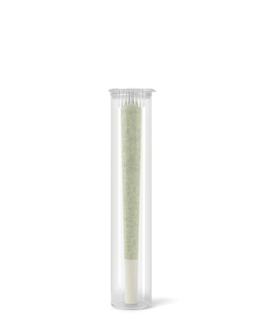 Child Resistant | 100% Biodegradable Pop Top Plastic Pre-Roll Tubes | 98mm - Clear - 1000 Count