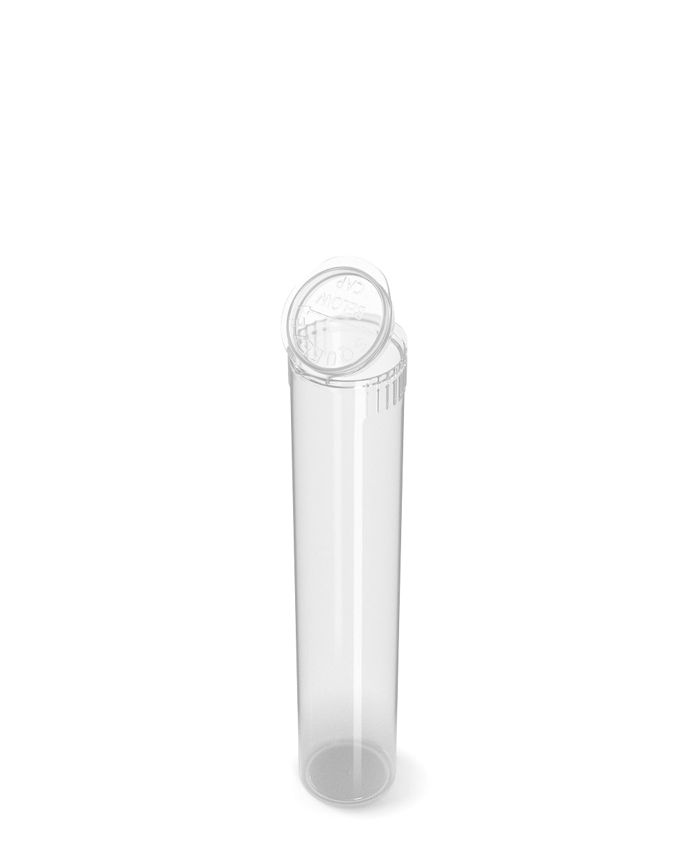 Child Resistant | 100% Biodegradable Pop Top Plastic Pre-Roll Tubes | 98mm - Clear - 1000 Count
