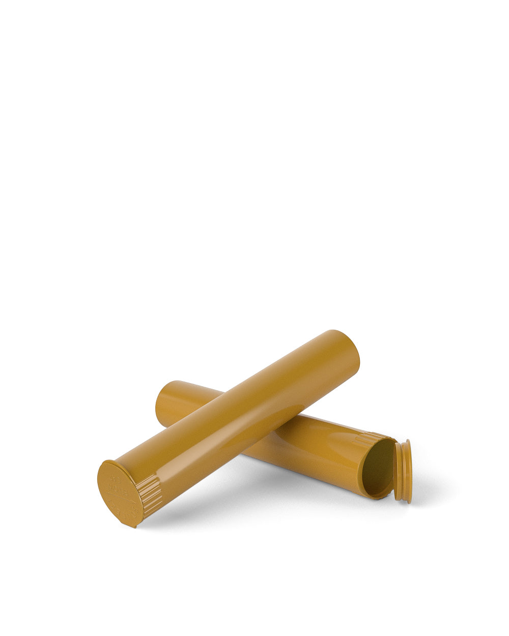Child Resistant | Pop Top Opaque Plastic Pre-Roll Tubes | 95mm - Gold - 1000 Count