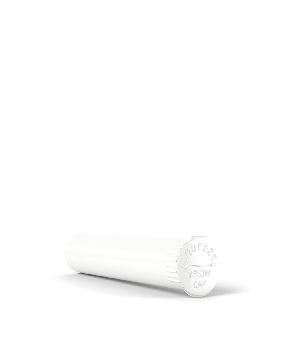 Child Resistant | Pop Top Opaque Plastic Pre-Roll Tubes | 90mm - White - 1000 Count