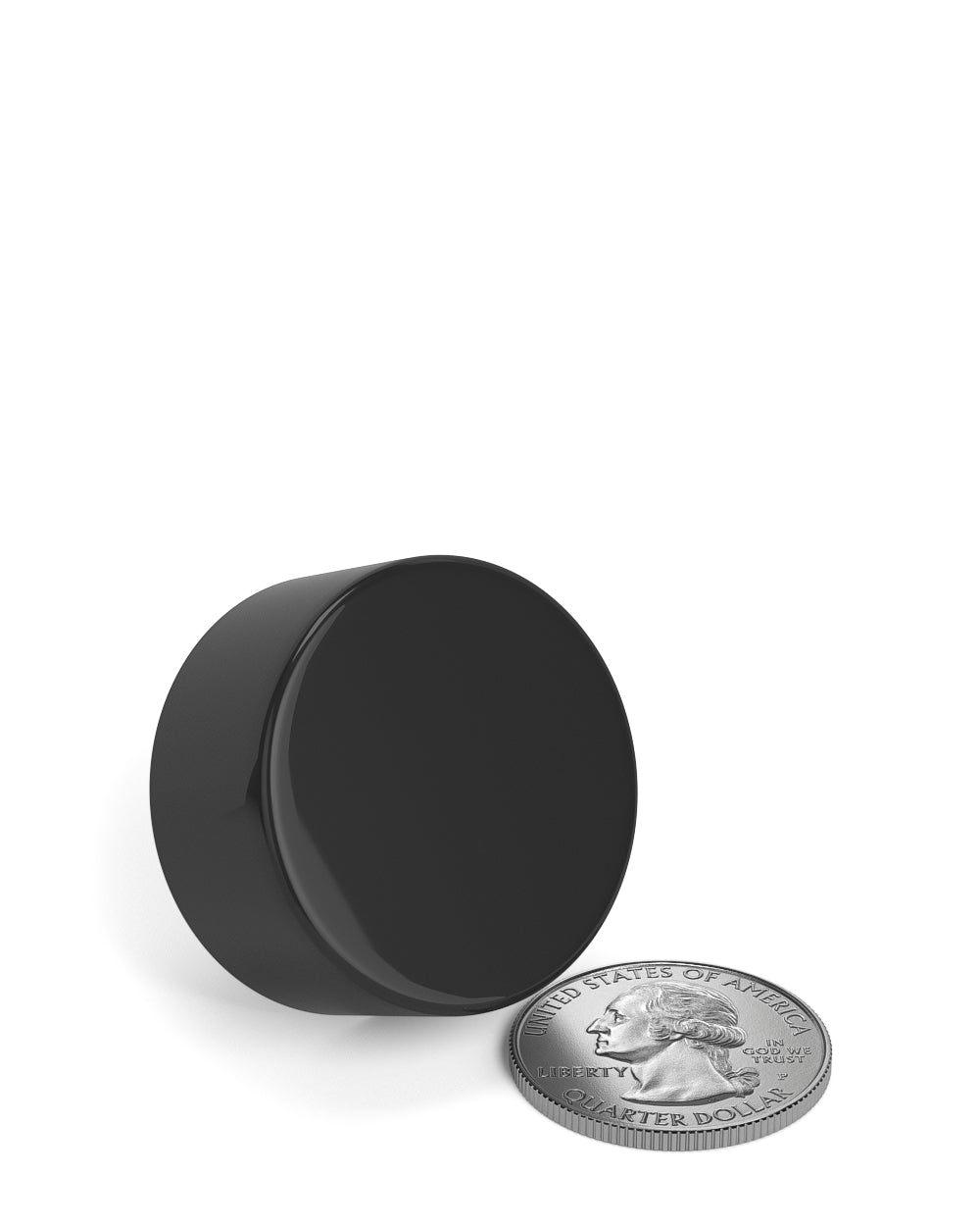 Child Resistant | Smooth Push Down & Turn Plastic Caps w/ Foil Liner | 28mm - Glossy Black - 504 Count