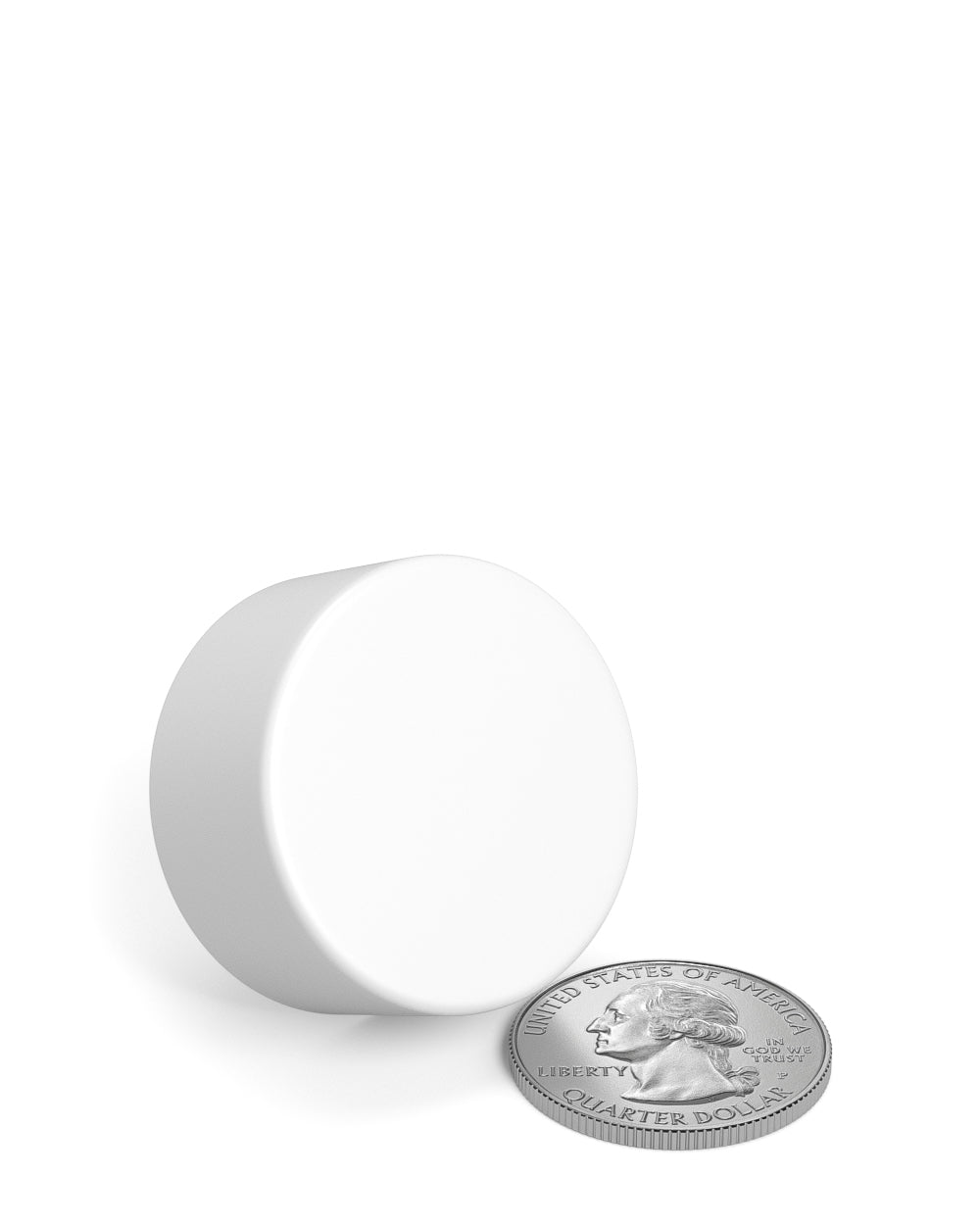 Child Resistant | Smooth Push Down & Turn Plastic PCR Caps w/ Foil Liner | 28mm - Matte White - 504 Count