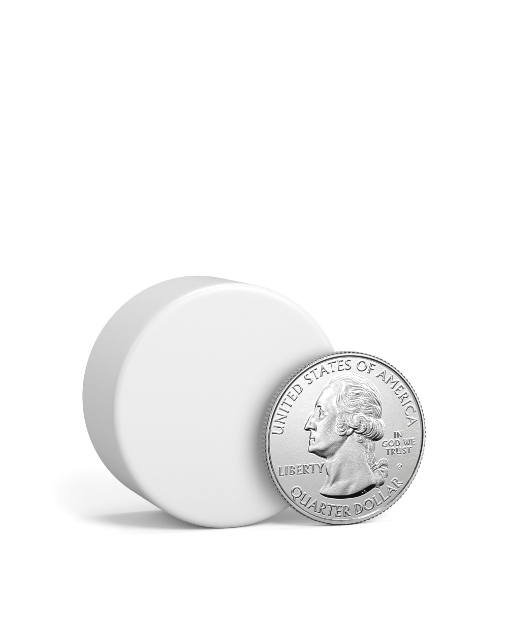 Child Resistant | Smooth Push Down & Turn Plastic PCR Caps w/ Foil Liner | 28mm - Matte White - 504 Count