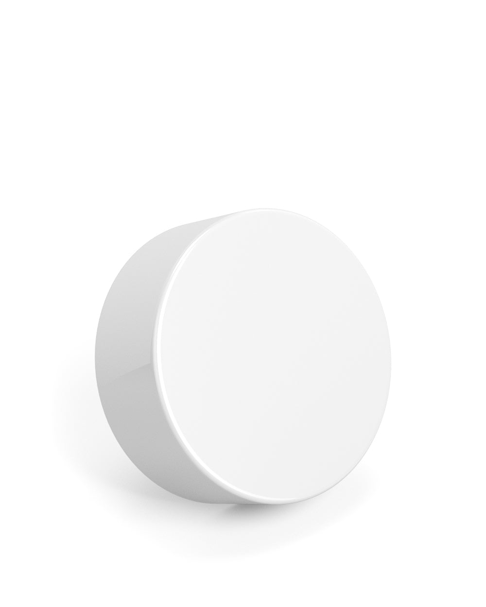 Child Resistant | Smooth Push Down & Turn Plastic Caps w/ Foil Liner | 38mm - Glossy White - 320 Count