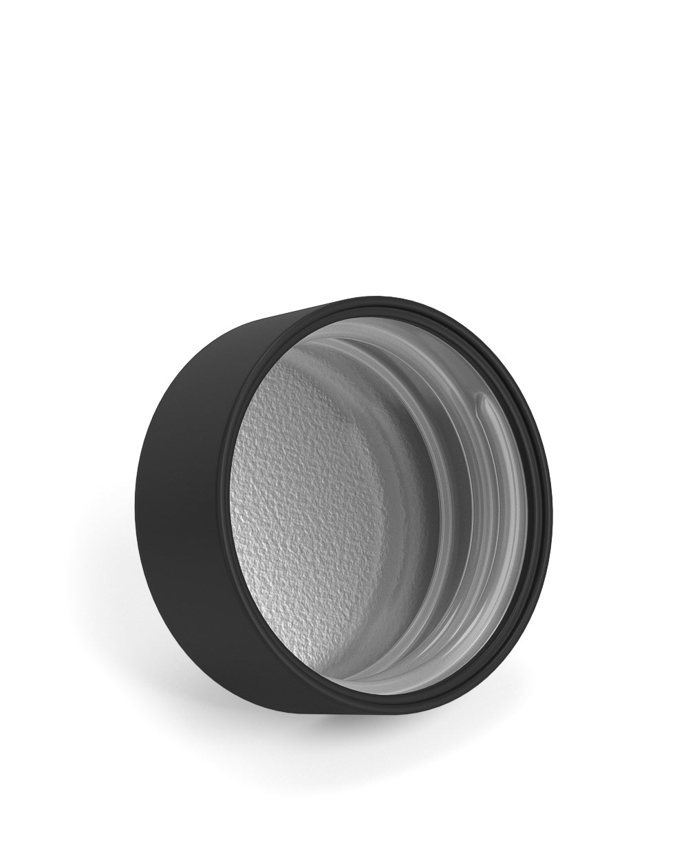 Child Resistant | Smooth Push Down & Turn Plastic PCR Caps w/ Foil Liner | 38mm - Matte Black - 320 Count