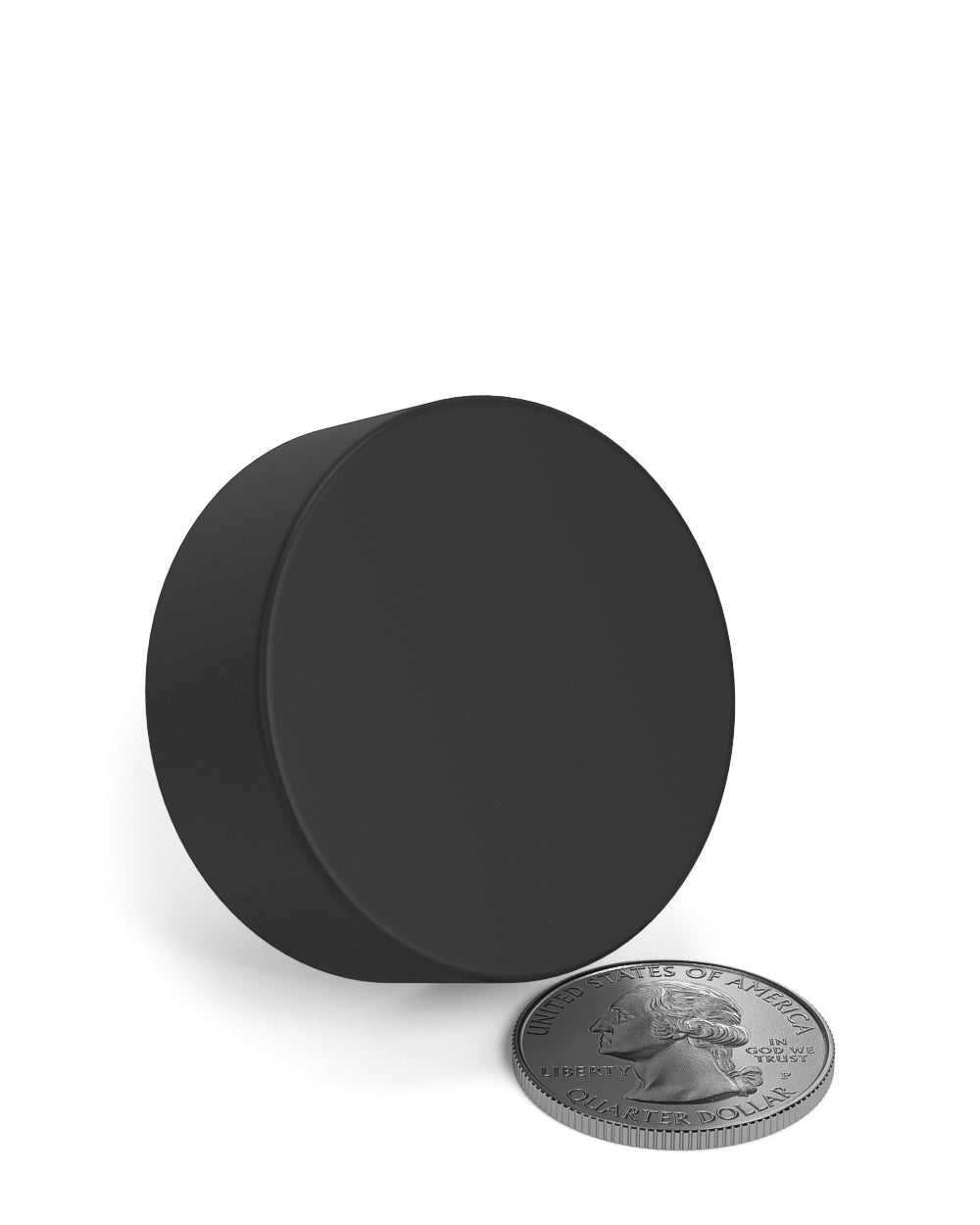 Child Resistant | Smooth Push Down & Turn Plastic PCR Caps w/ Foil Liner | 38mm - Matte Black - 320 Count