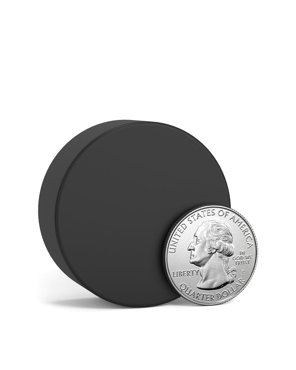 Child Resistant | Smooth Push Down & Turn Plastic PCR Caps w/ Foil Liner | 38mm - Matte Black - 320 Count