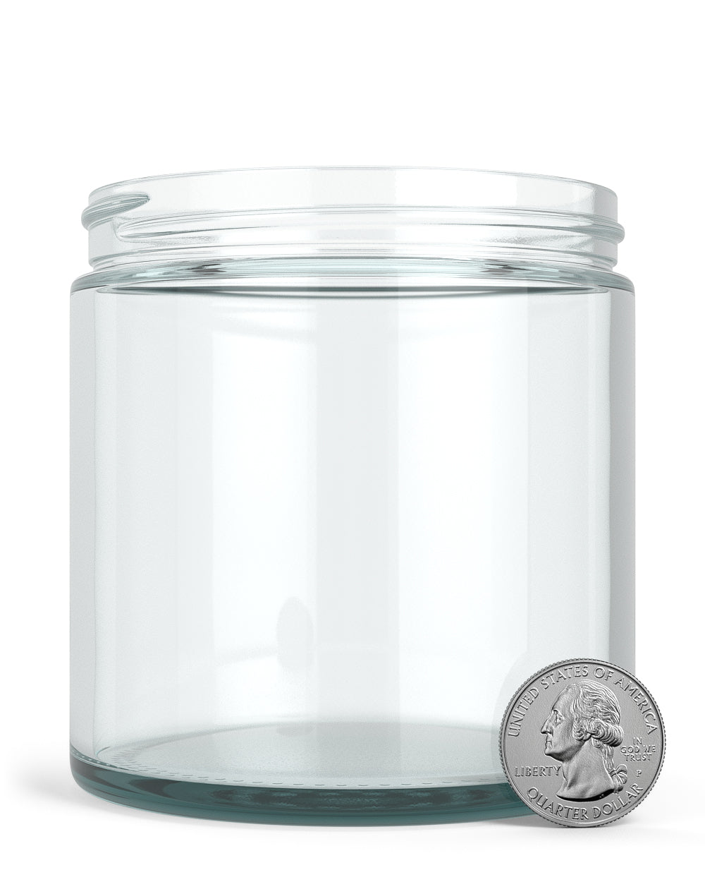 Straight Sided Clear Glass Jars | 89mm - 16oz - 12 Count
