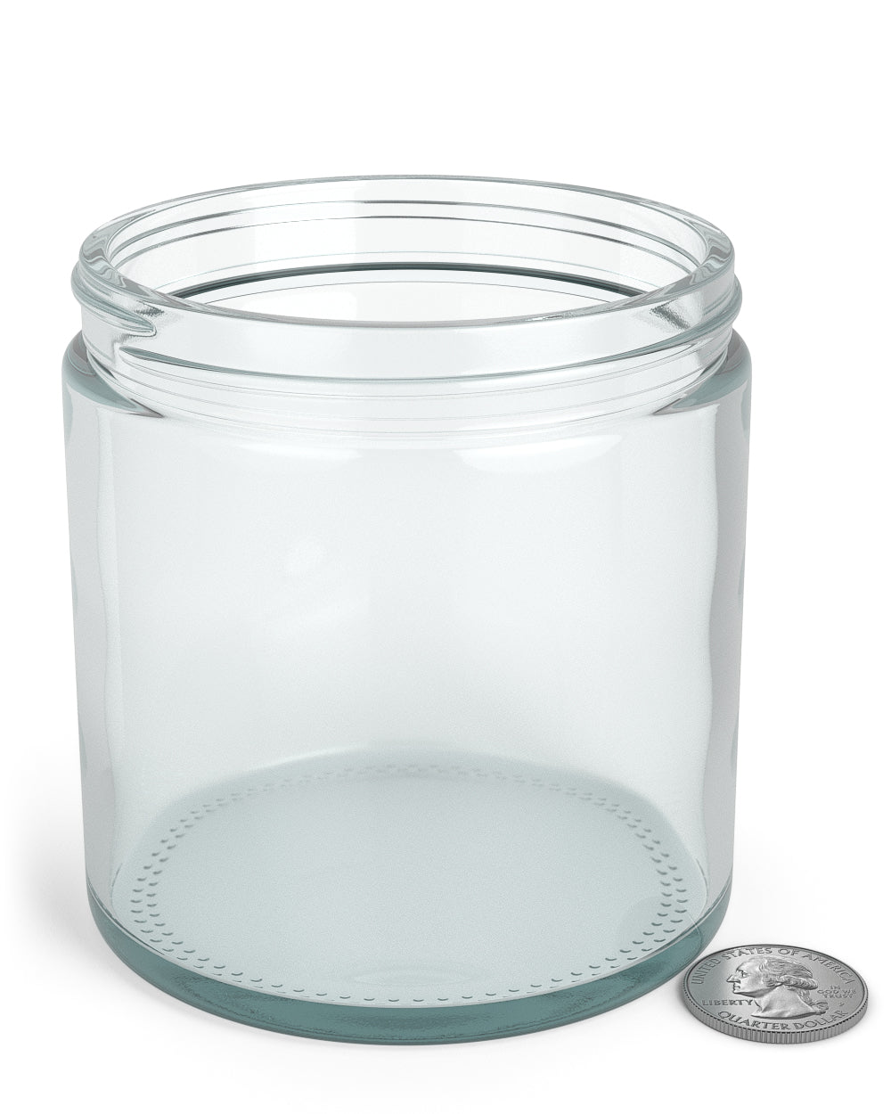 Straight Sided Clear Glass Jars | 89mm - 16oz - 12 Count