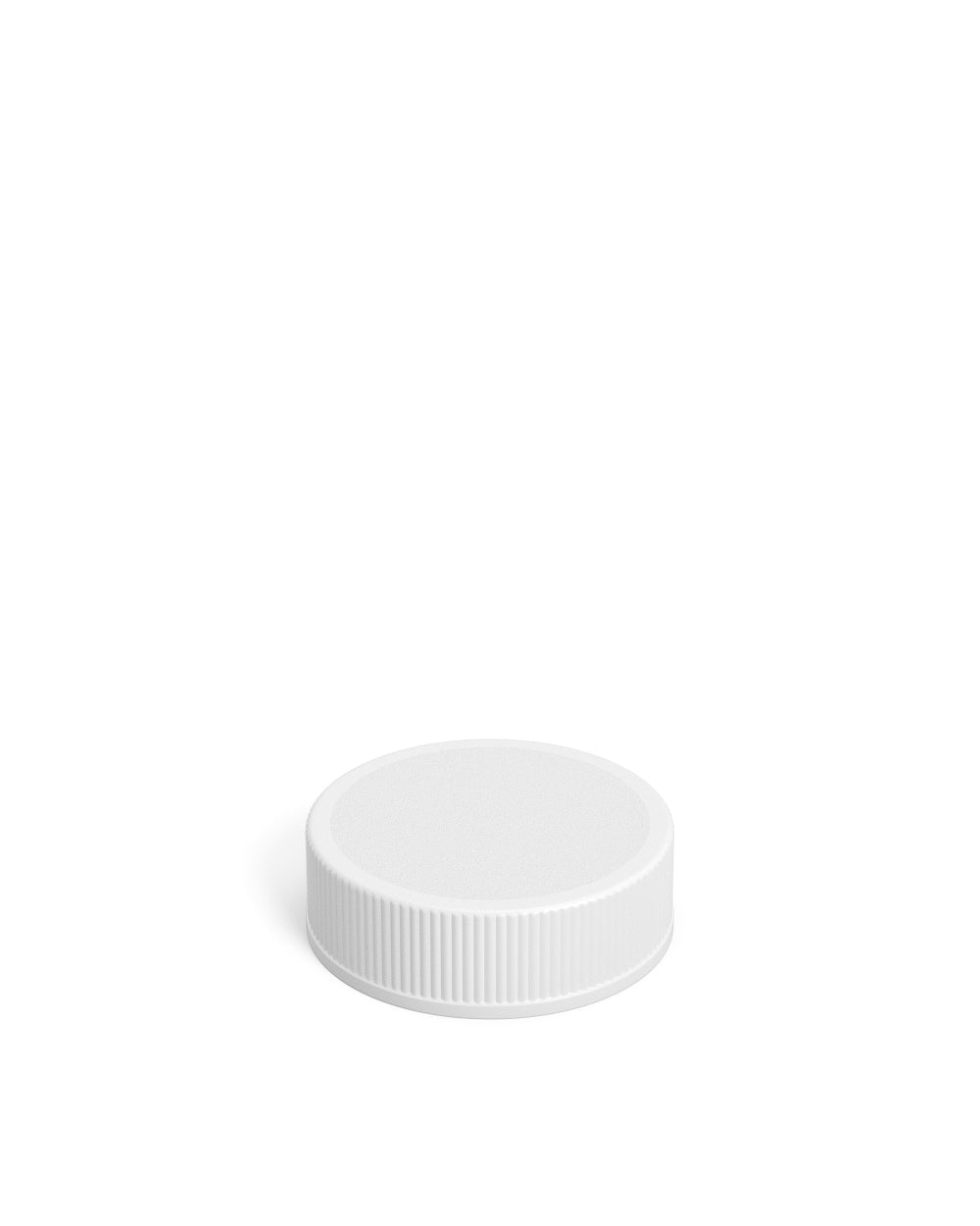 Ribbed Screw Top Plastic Caps w/ Foam Liner | 28mm - Matte White - 250 Count