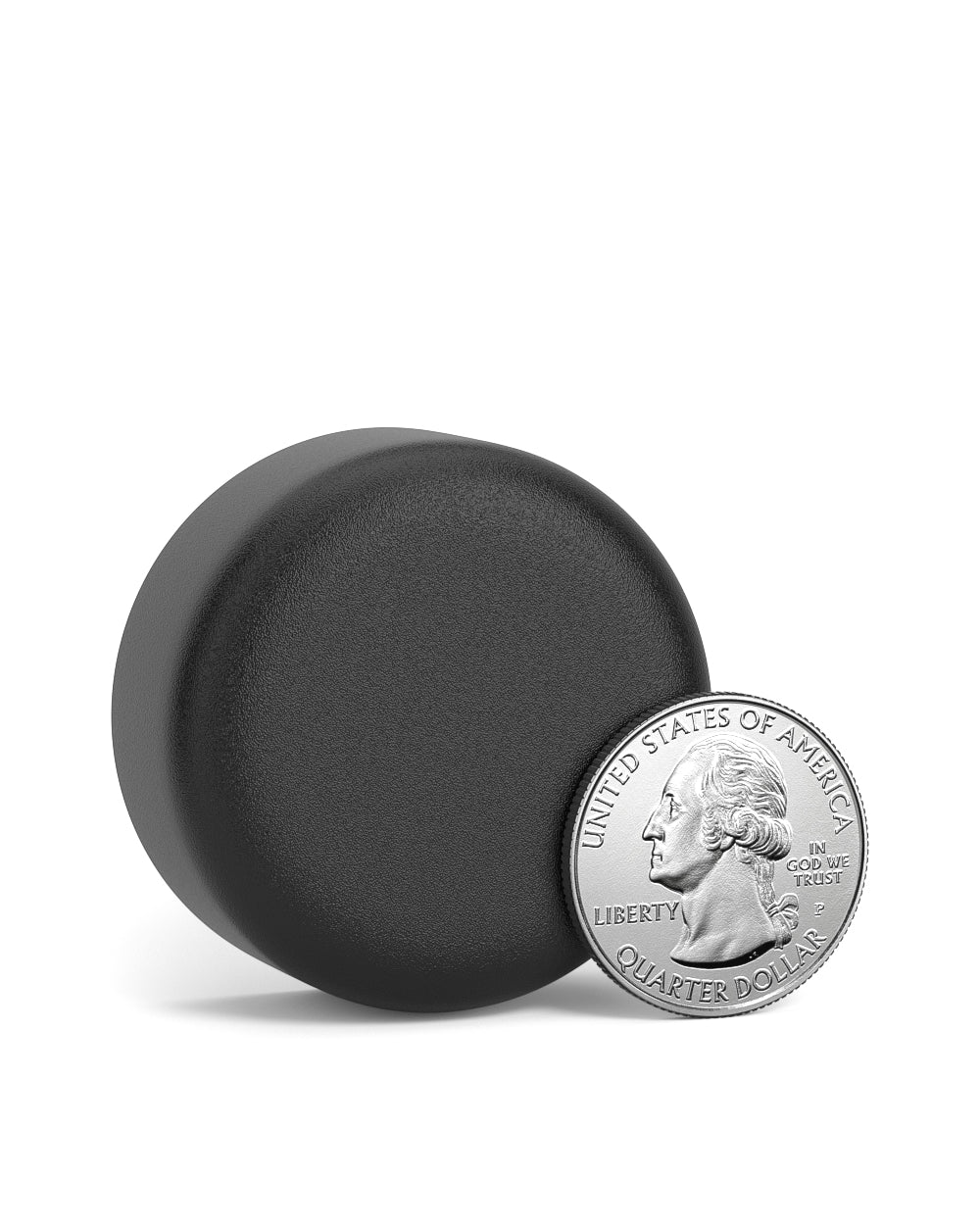 Child Resistant | Smooth Push Down & Turn Plastic Caps w/ Foam Liner | 38mm - Matte Black - 320 Count