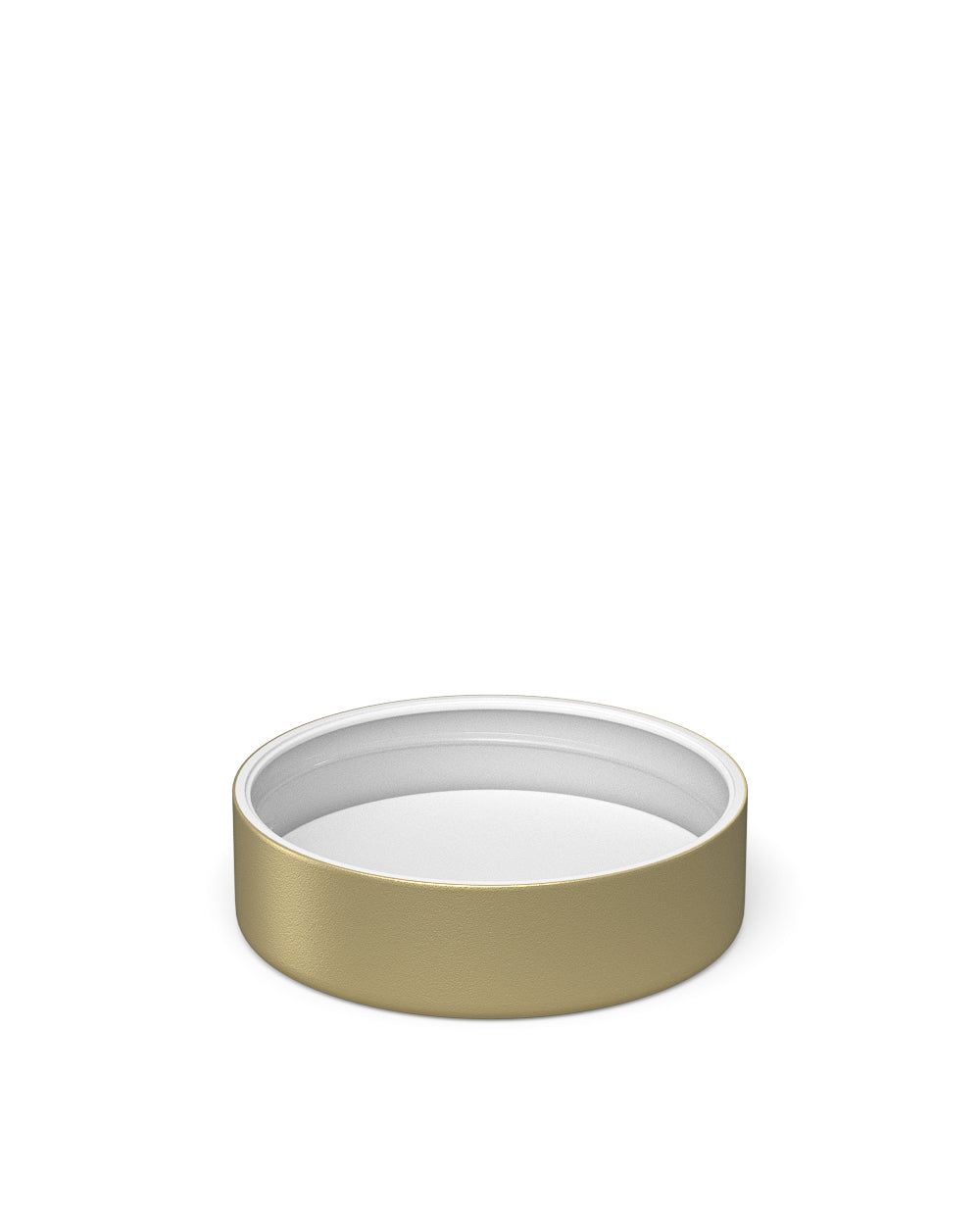 Child Resistant | Smooth Flat Push Down & Turn Plastic PCR Caps w/ Foam Liner | 50mm - Matte Gold - 100 Count