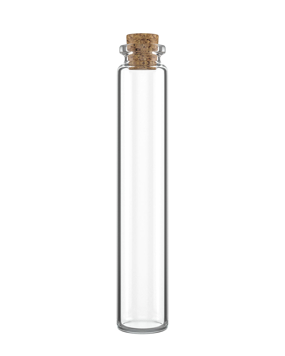 Glass Pre-Roll Tube with Cork Top | 120mm - Clear Glass - 500 Count