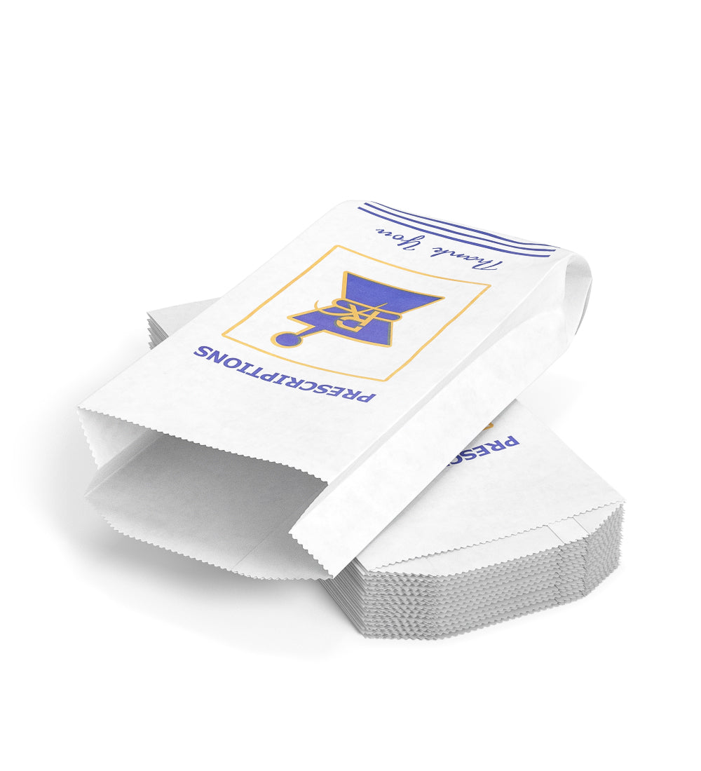 Pharmacy Prescription Bags | Medium - Kraft - 1000 Count