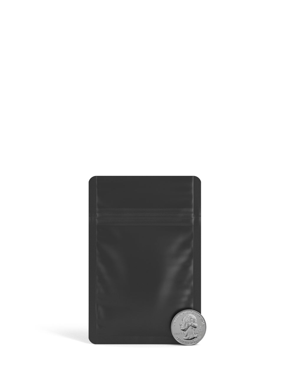 Tamper Evident | Matte Black Mylar Bags (No Tear Notch) | 3in x 4.5in - 1g - 1000 Count