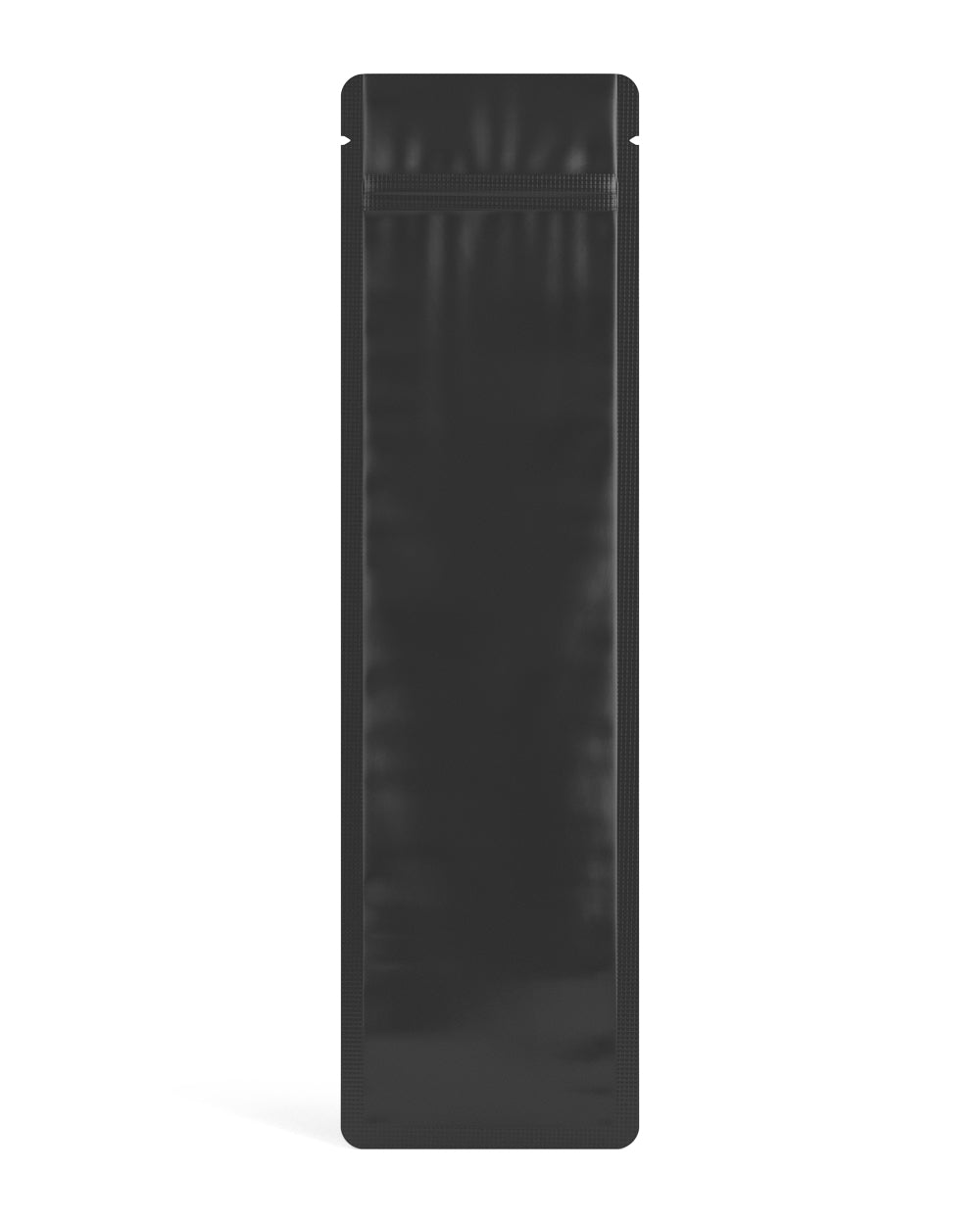 Tamper Evident | Matte Black PCR Mylar Bags for Pre-Roll/Syringe (Tear Notch) | 2.5in x 9in - 3.5g - 100 Count