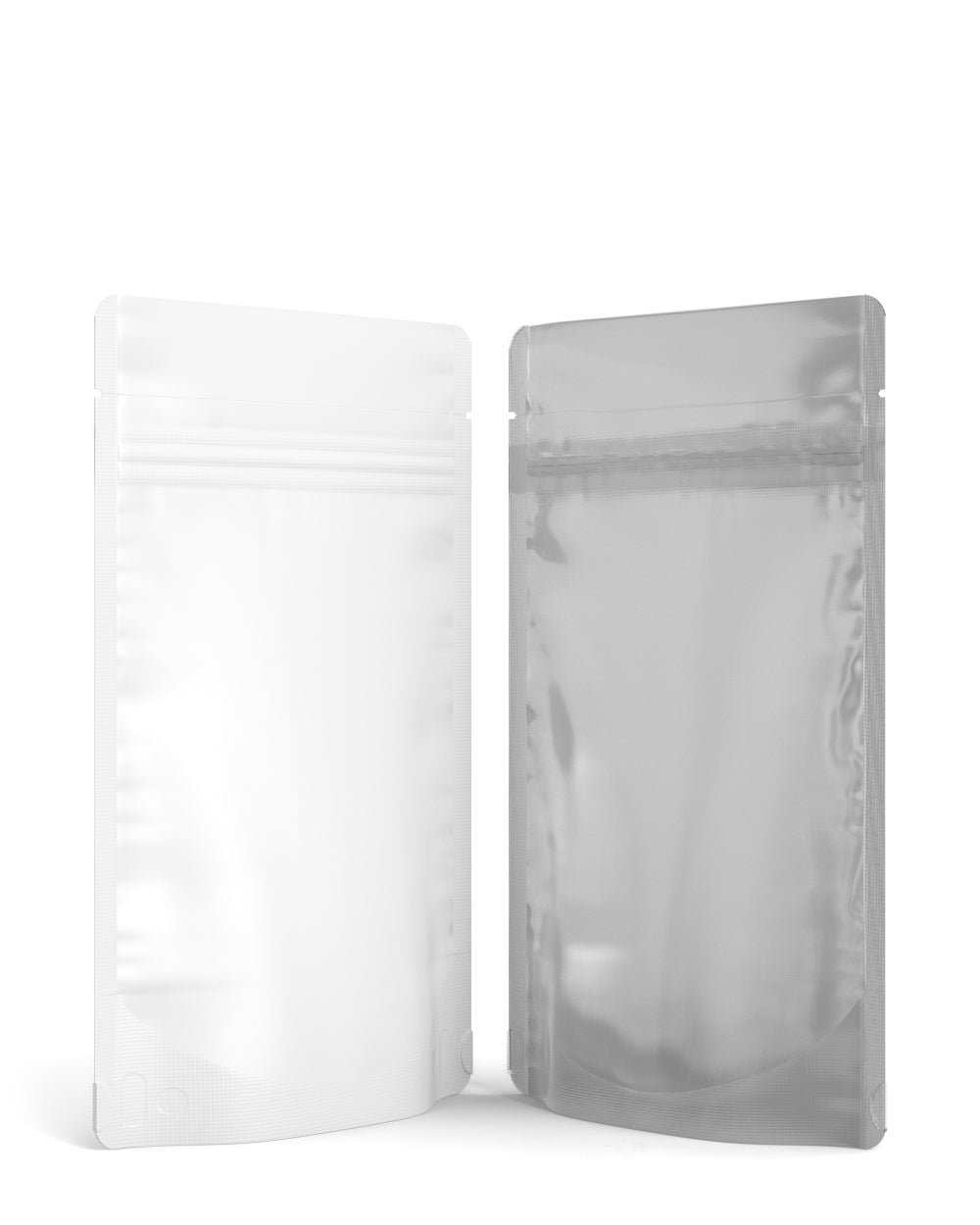 Tamper Evident | Matte White Vista PCR Mylar Bags (Tear Notch) | 4in x 6.5in - 7g - 1000 Count