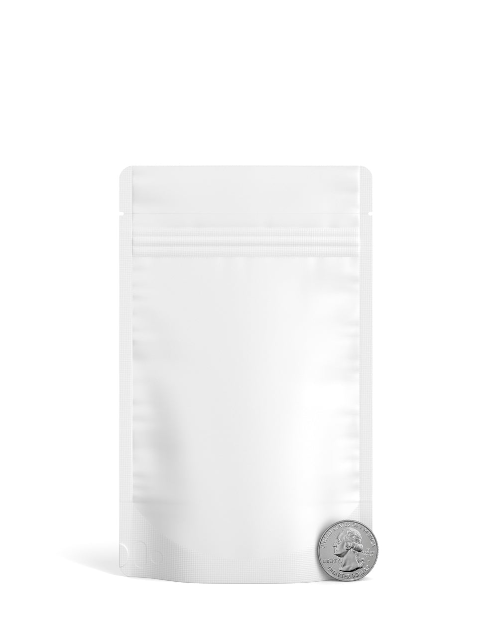 Tamper Evident | Matte White Vista PCR Mylar Bags (Tear Notch) | 4in x 6.5in - 7g - 1000 Count