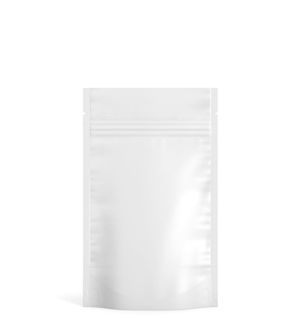 Tamper Evident | Matte White Mylar Bag (Tear Notch) | 4in x 6.5in - 7g - 1000 Count