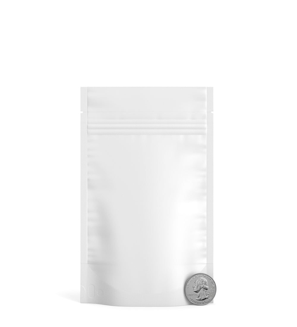 Tamper Evident | Matte White Mylar Bag (Tear Notch) | 4in x 6.5in - 7g - 1000 Count