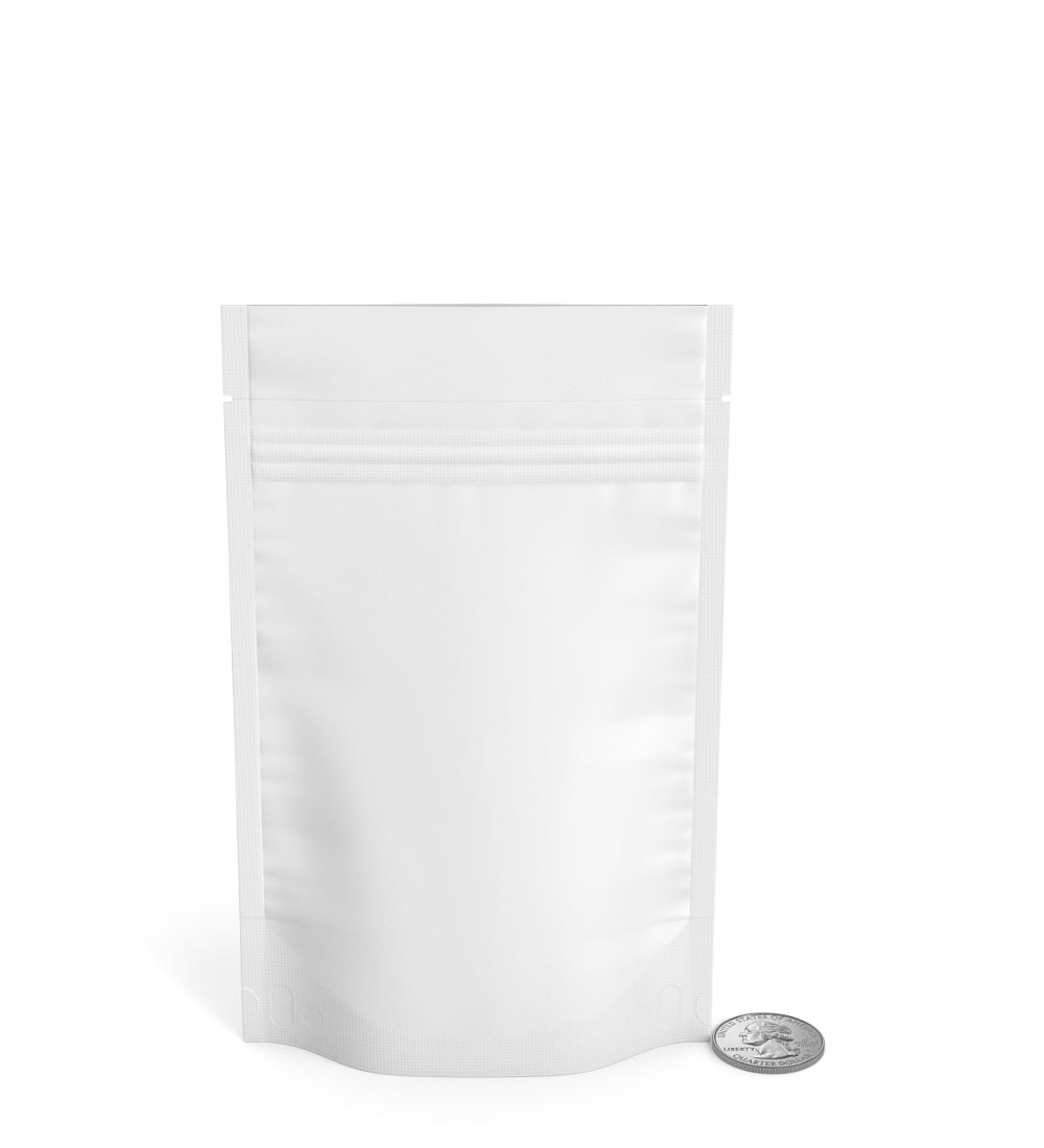 Tamper Evident | Matte White Mylar Bag (Tear Notch) | 4in x 6.5in - 7g - 1000 Count