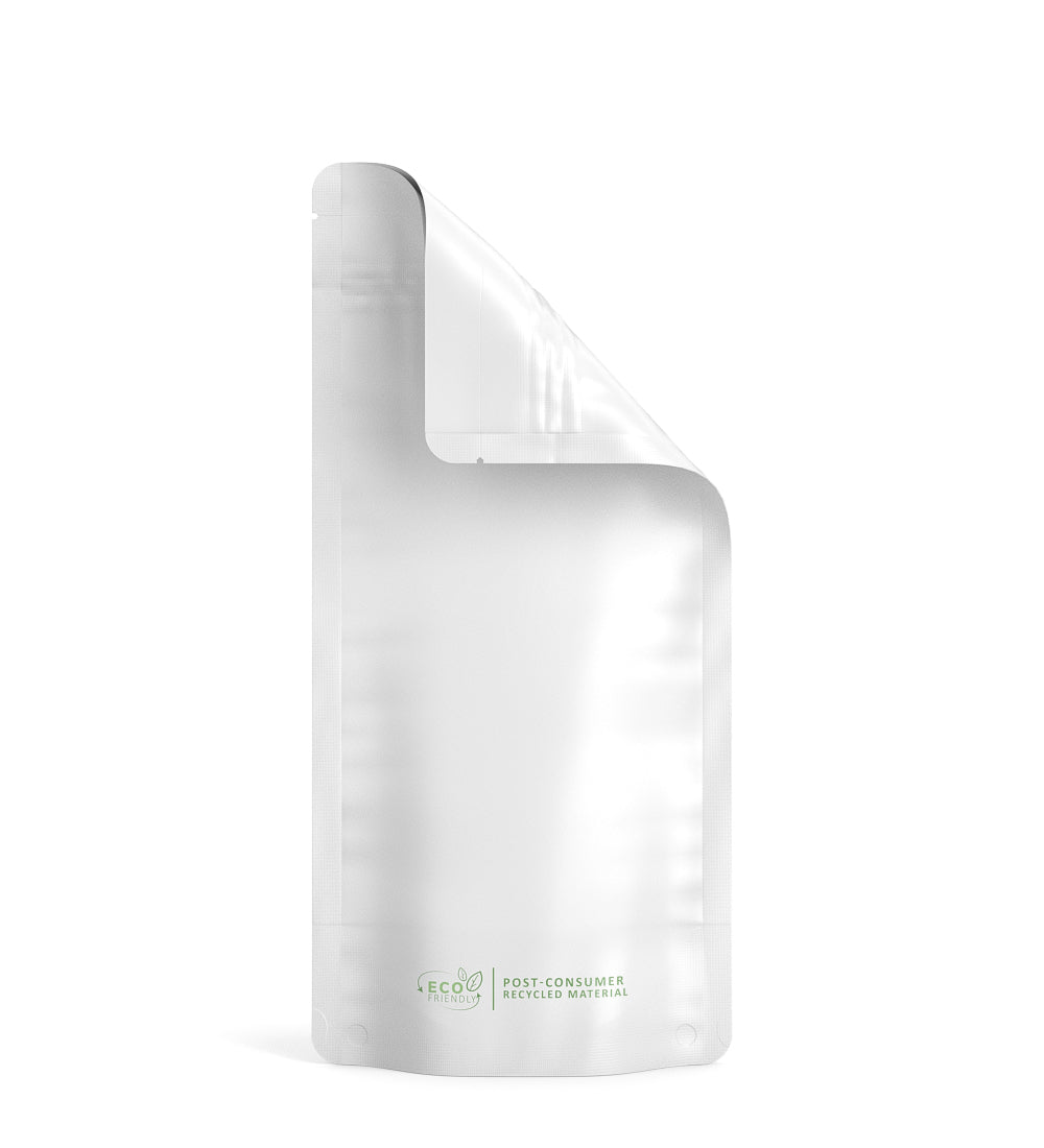 Tamper Evident | Matte White PCR Mylar Bag (Tear Notch) | 3.6in x 5in - 3.5g - 1000 Count