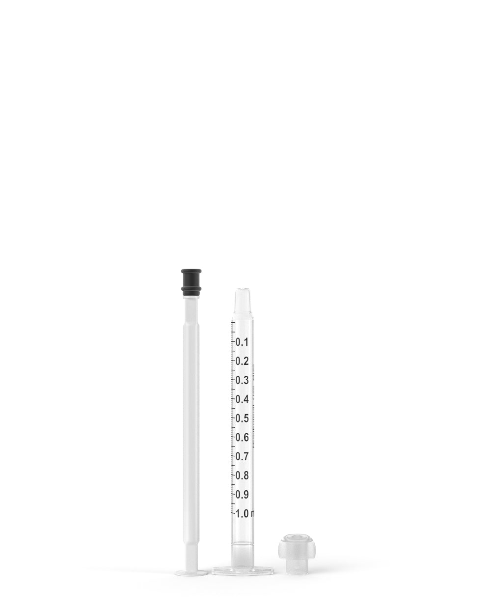 Medical syringe with measurement markings pieces