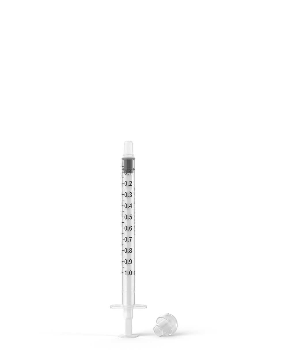 Medical syringe with measurement markings with lid