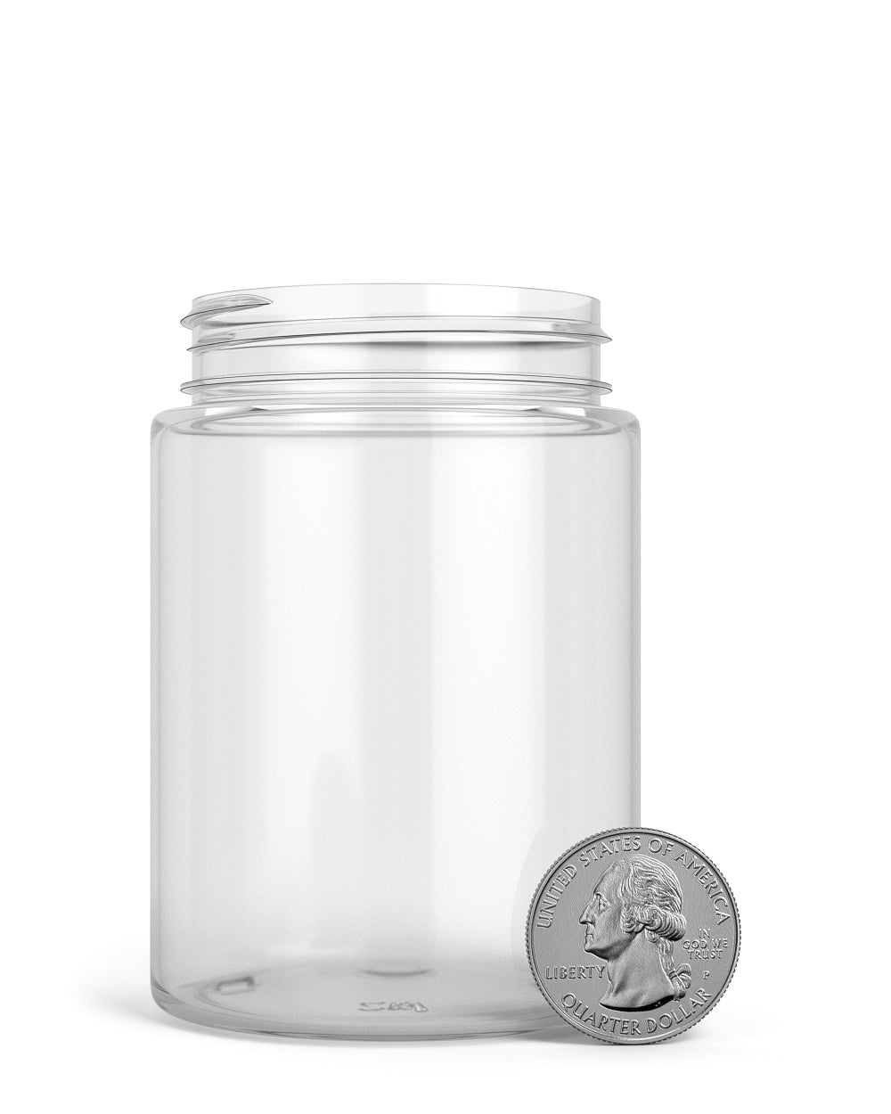 Straight Sided Clear Plastic Jars | 53mm - 6oz - 80 Count