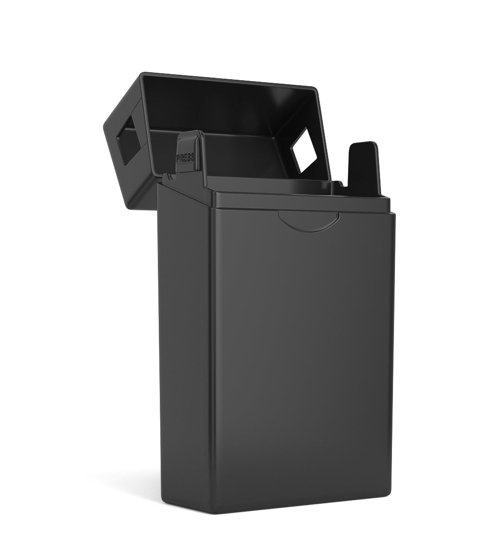 Child Resistant & Sustainable | 100% Biodegradable Pinch 'N Flip Pre-Roll Case | 88mm x 49mm - Black Plastic - 130 Count