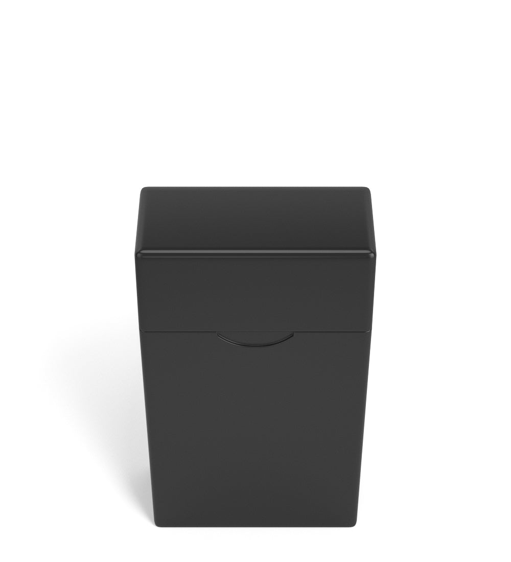 Child Resistant & Sustainable | 100% Biodegradable Pinch 'N Flip Pre-Roll Case | 88mm x 49mm - Black Plastic - 130 Count