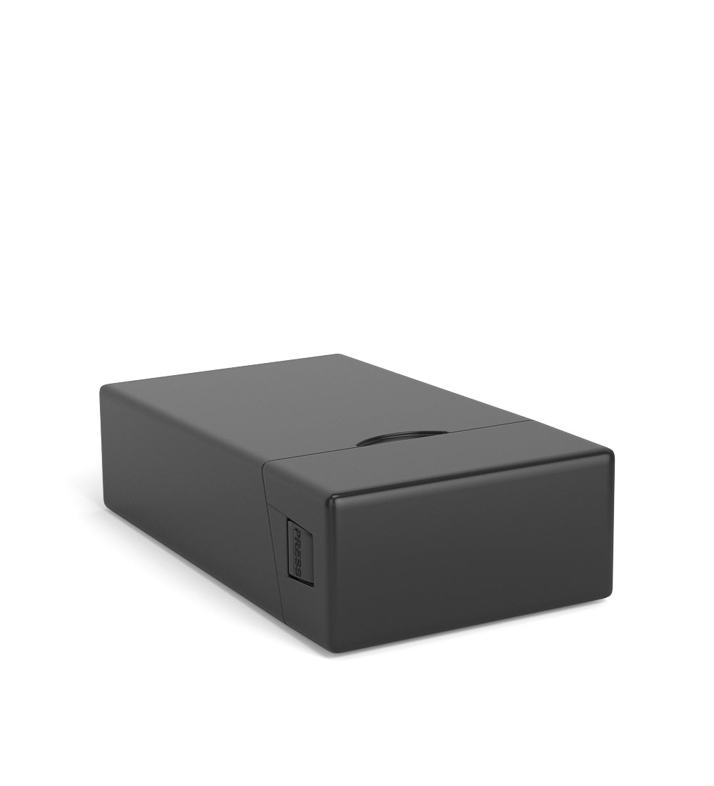 Child Resistant & Sustainable | 100% Biodegradable Pinch 'N Flip Pre-Roll Case | 88mm x 49mm - Black Plastic - 130 Count