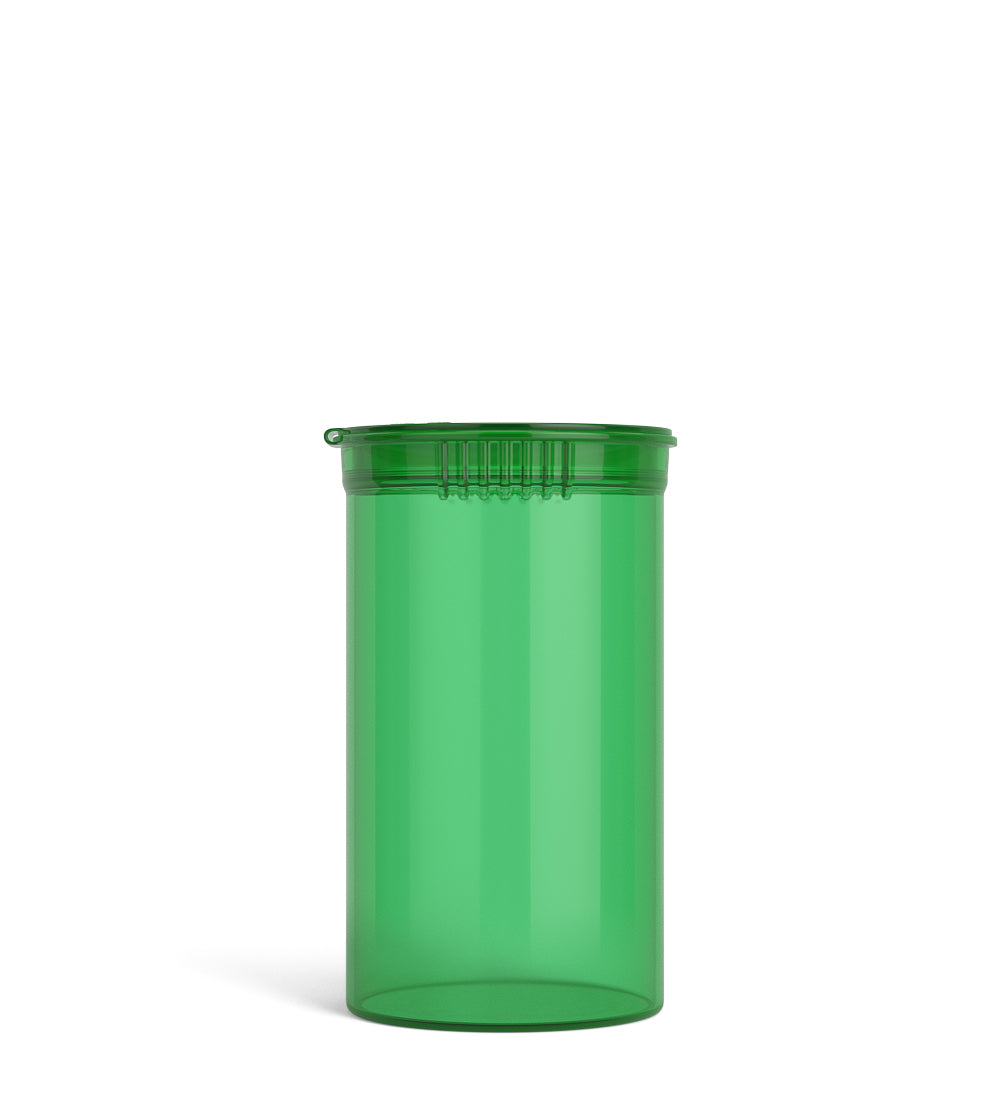 Child Resistant | Transparent Green Pop Top PCR Bottles | 19dr - 3.5g - 225 Count