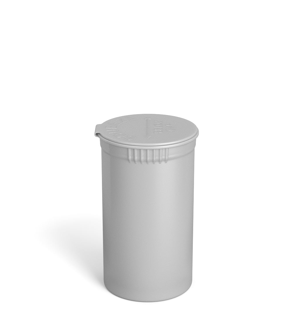 Child Resistant | Opaque Silver Pop Top PCR Bottles | 19dr - 3.5g - 225 Count