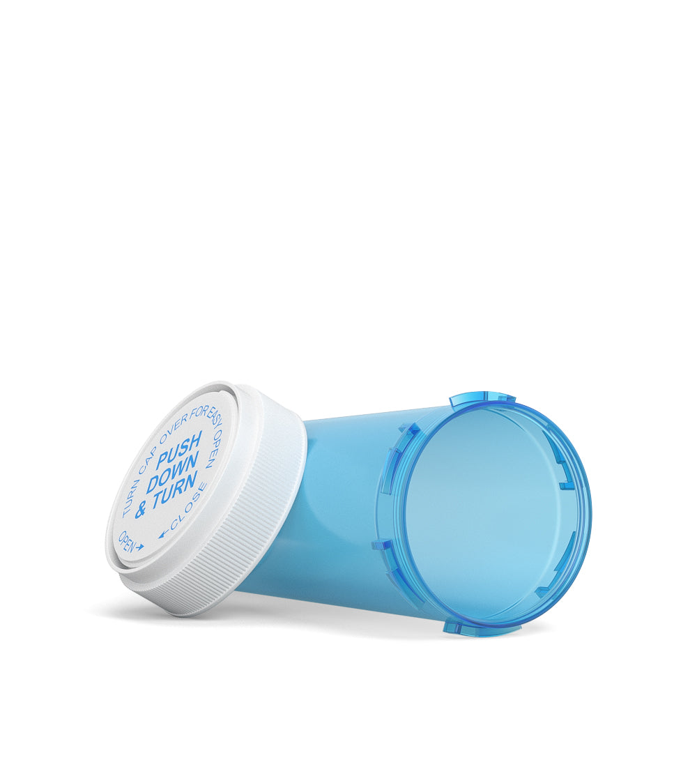 Child Resistant | Blue Reversible Cap Vials | 60dr - 14g - 100 Count