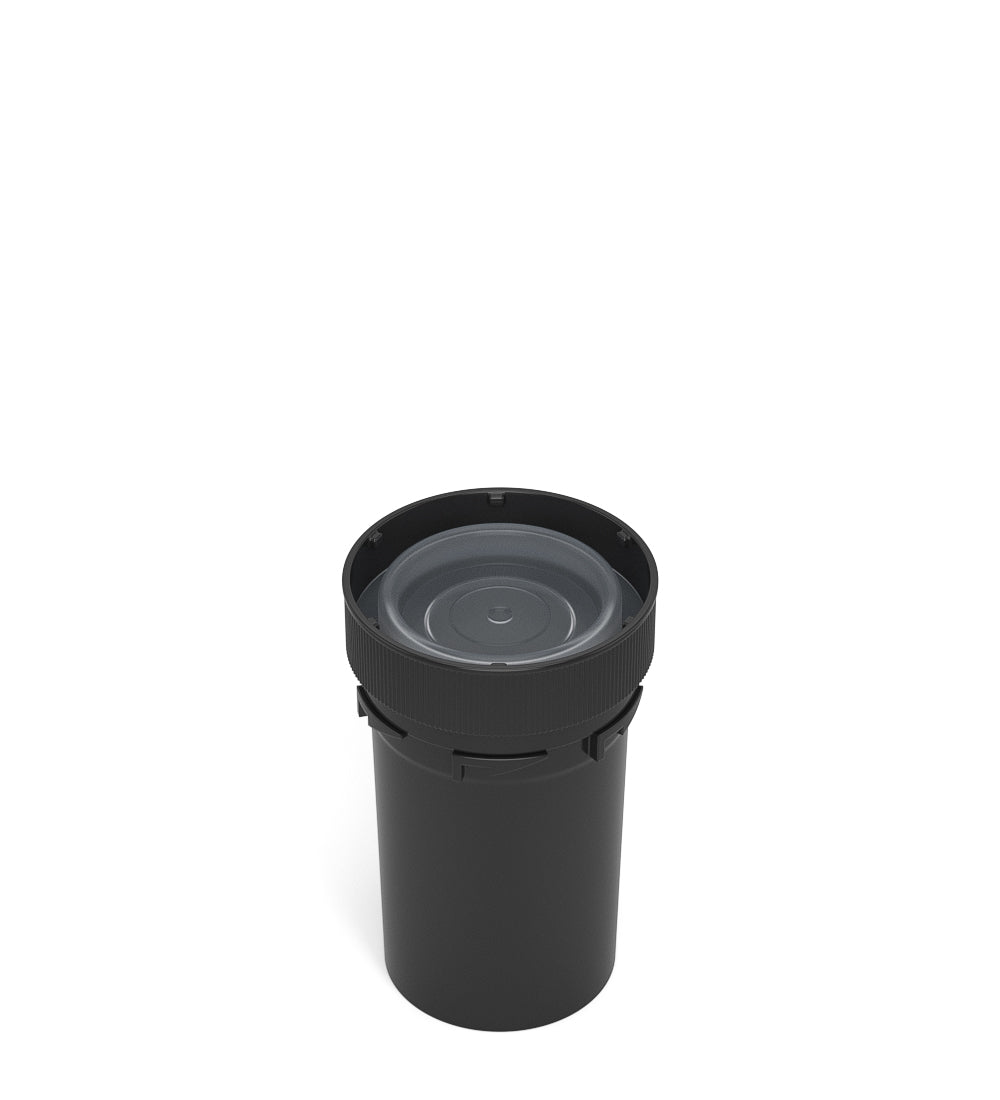 Child Resistant | Black Reversible PCR Cap Vials | 20dr - 3.5g - 240 Count