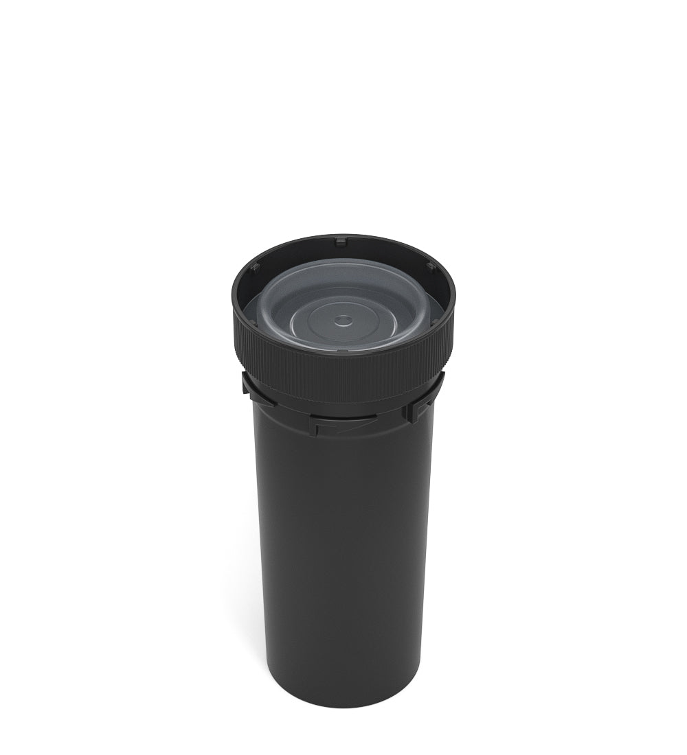 Child Resistant | Opaque Black Reversible Cap Vials | 30dr - 7g - 190 Count