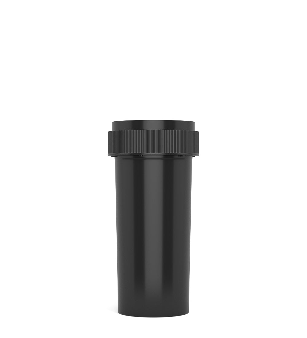 Child Resistant | Opaque Black Reversible Cap Vials | 30dr - 7g - 190 Count