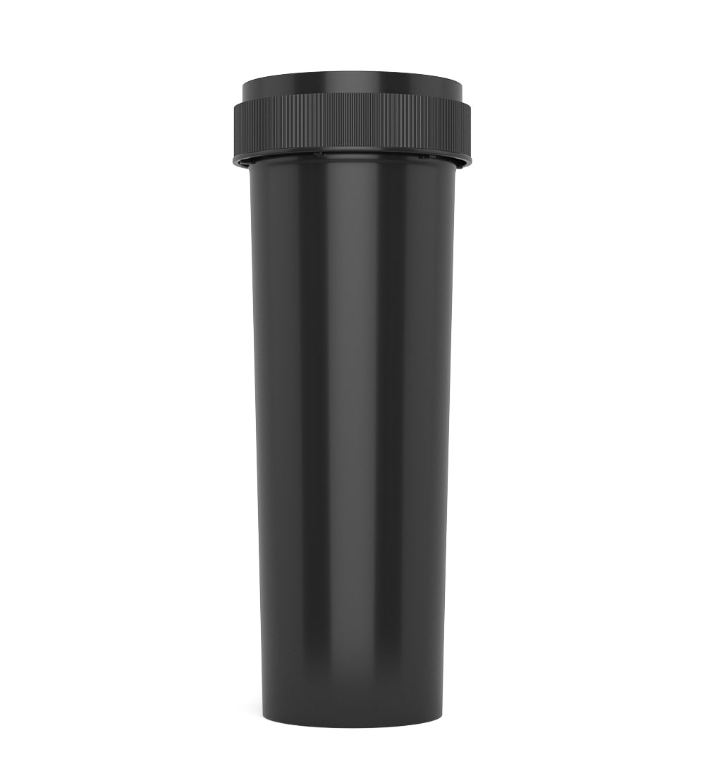 Child Resistant | Black Reversible PCR Cap Vials | 60dr - 14g - 100 Count