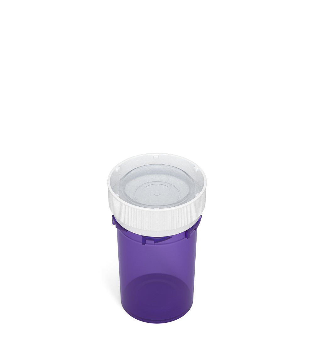 Child Resistant | Purple Reversible Cap Vials | 20dr - 3.5g - 240 Count