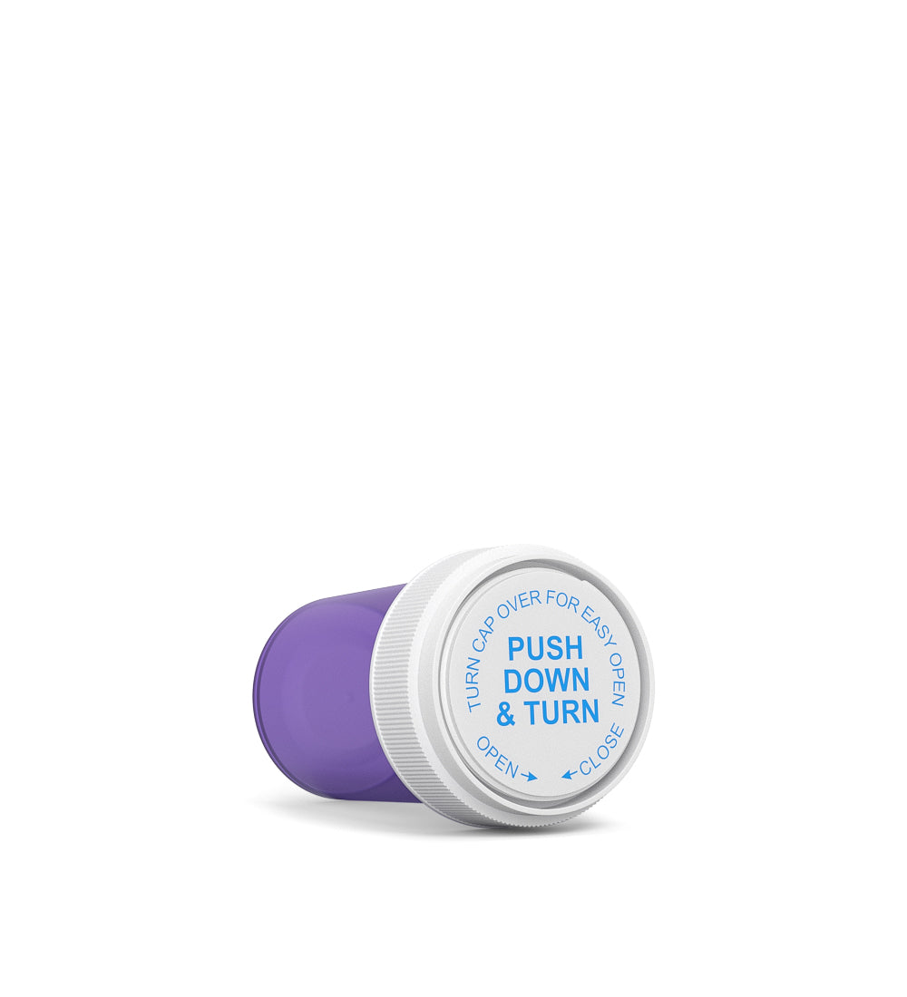 Child Resistant | Purple Reversible Cap Vials | 20dr - 3.5g - 240 Count