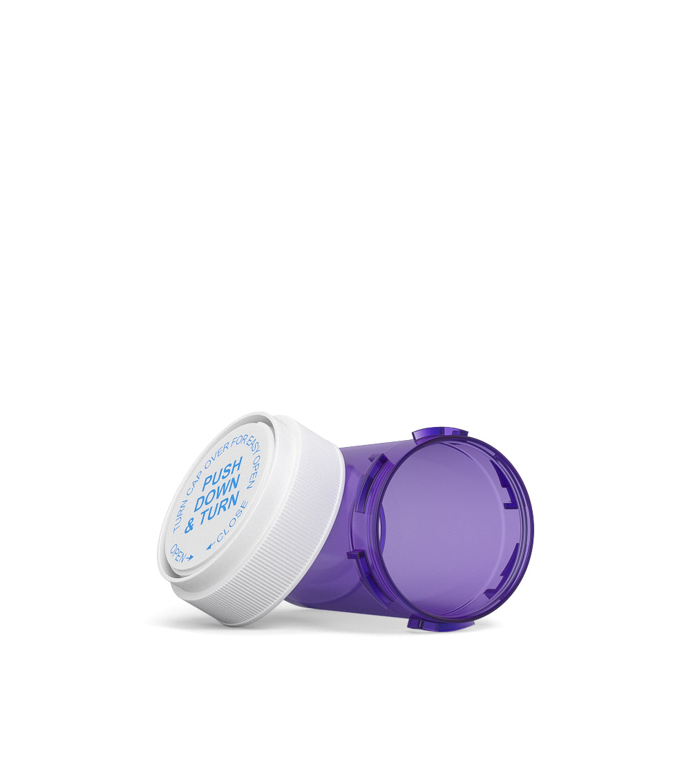 Child Resistant | Purple Reversible Cap Vials | 20dr - 3.5g - 240 Count