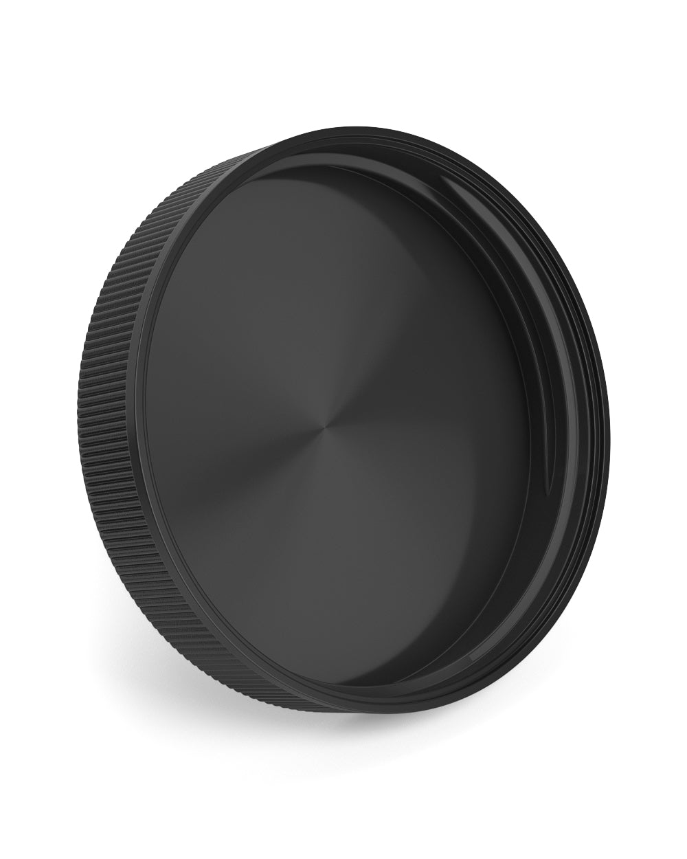 Child Resistant | Ribbed Push Down & Turn Plastic Caps | 89mm - Semi Gloss Black - 205 Count