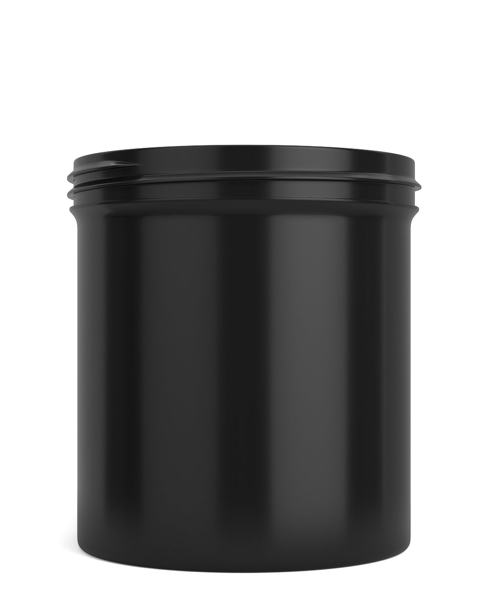 Wide Mouth Straight Sided Black Plastic Jars | 89mm - 16oz - 205 Count