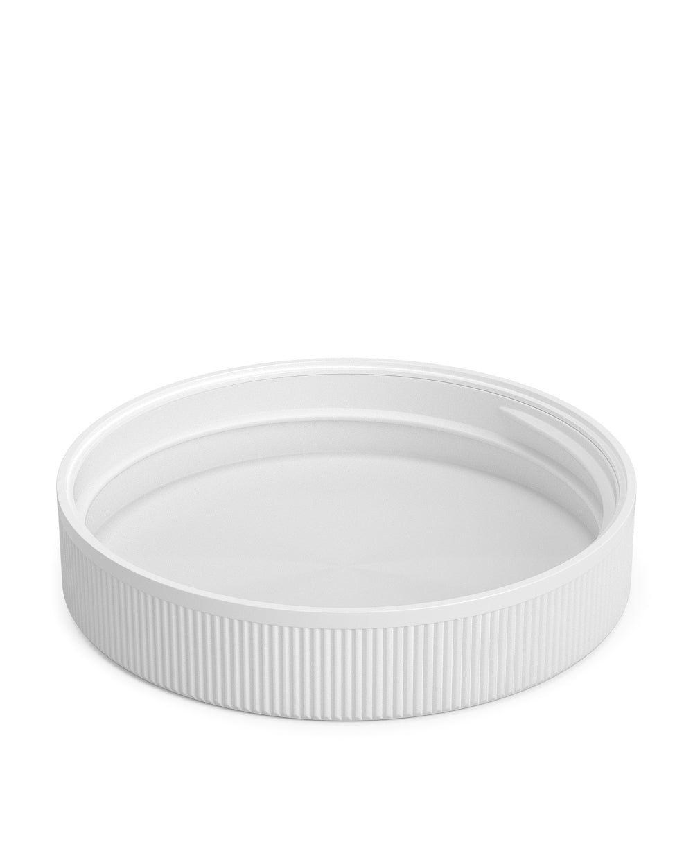 Child Resistant | Ribbed Push Down & Turn Plastic Caps | 89mm - Matte White - 205 Count