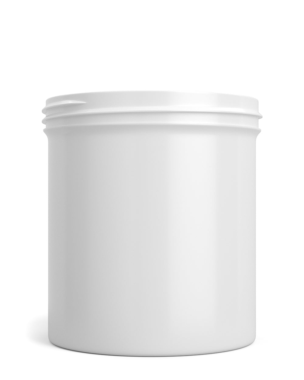 Wide Mouth Straight Sided White Plastic Jars | 89mm - 16oz - 205 Count