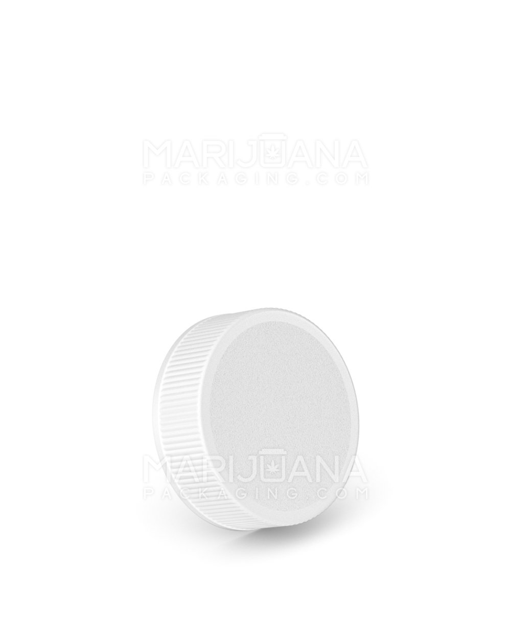 Ribbed Screw Top Plastic Caps | 28mm - Matte White | Sample