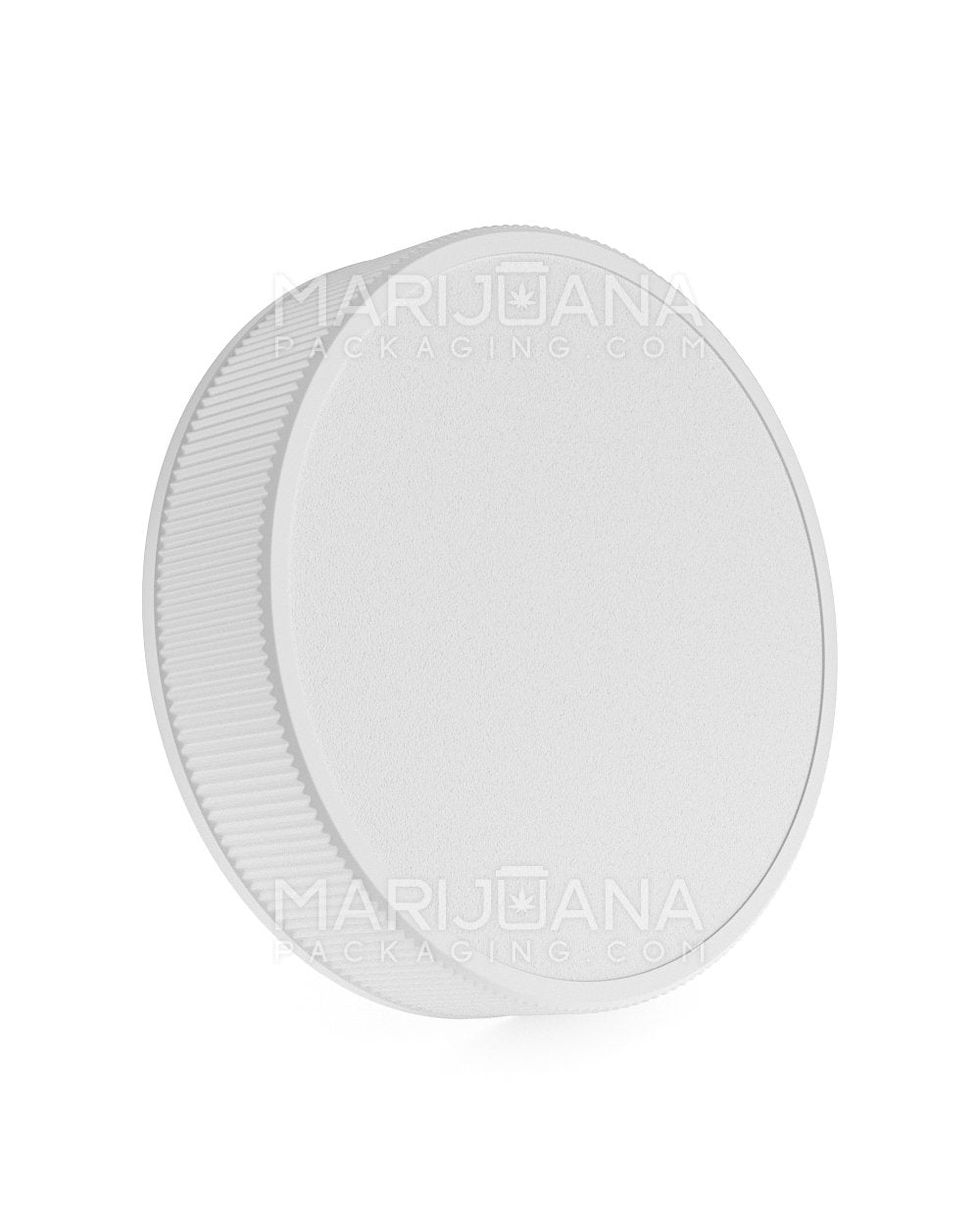 Ribbed Screw Top Plastic Caps | 80mm - Semi Gloss White | Sample